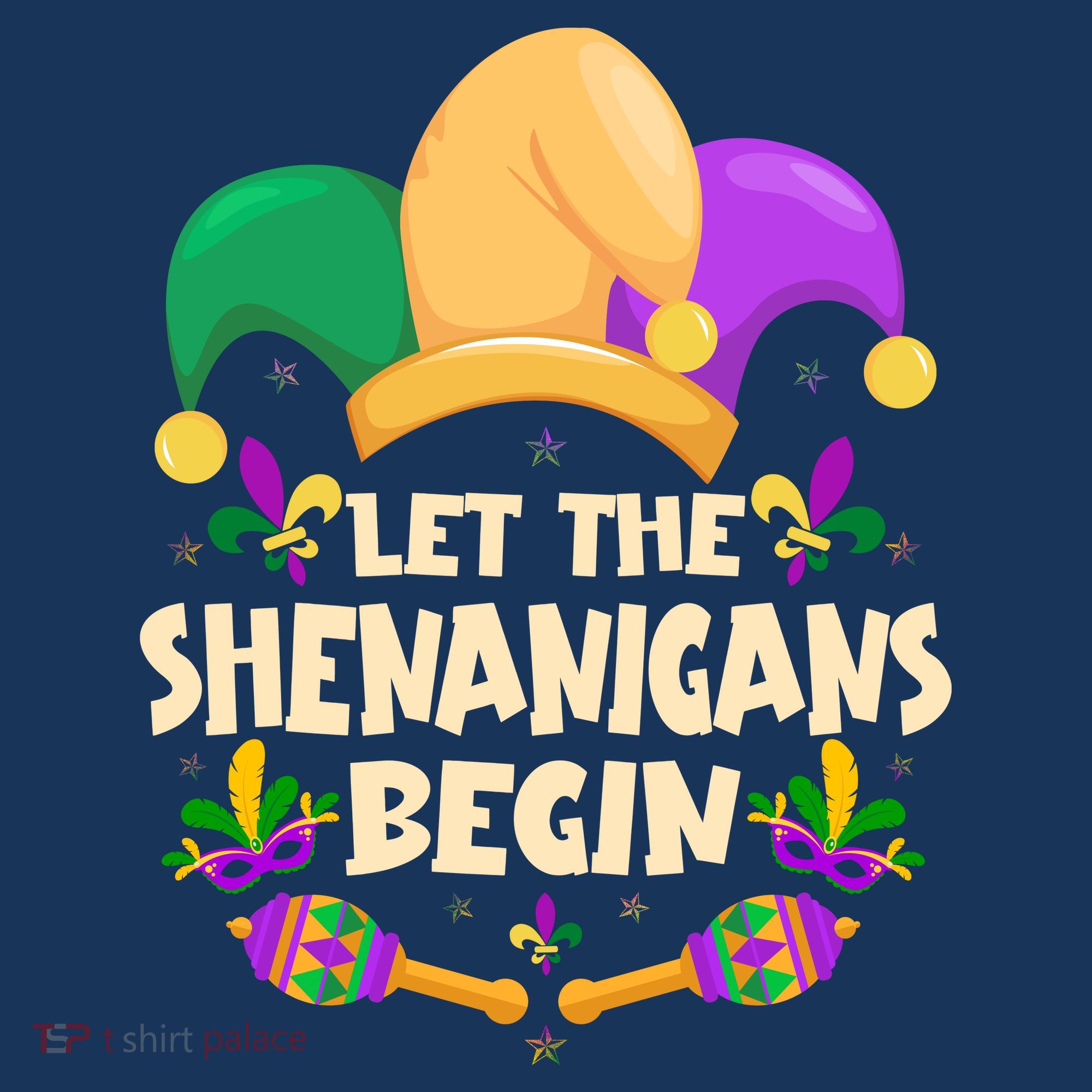 Funny Mardi Gras Let The Shenanigans Begin Golf Towel