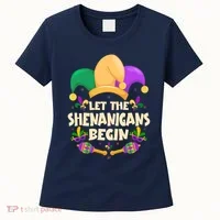 Funny Mardi Gras Let The Shenanigans Begin Women's T-Shirt thumb 0