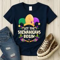 Funny Mardi Gras Let The Shenanigans Begin Women's T-Shirt thumb 3