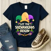 Funny Mardi Gras Let The Shenanigans Begin Women's T-Shirt thumb 3