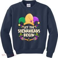Funny Mardi Gras Let The Shenanigans Begin Kids Sweatshirt thumb 0