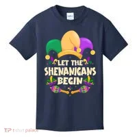 Funny Mardi Gras Let The Shenanigans Begin Kids T-Shirt thumb 0