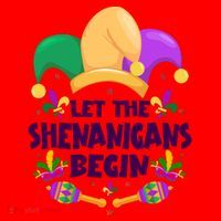Funny Mardi Gras Let The Shenanigans Begin Santa Hat thumb 1