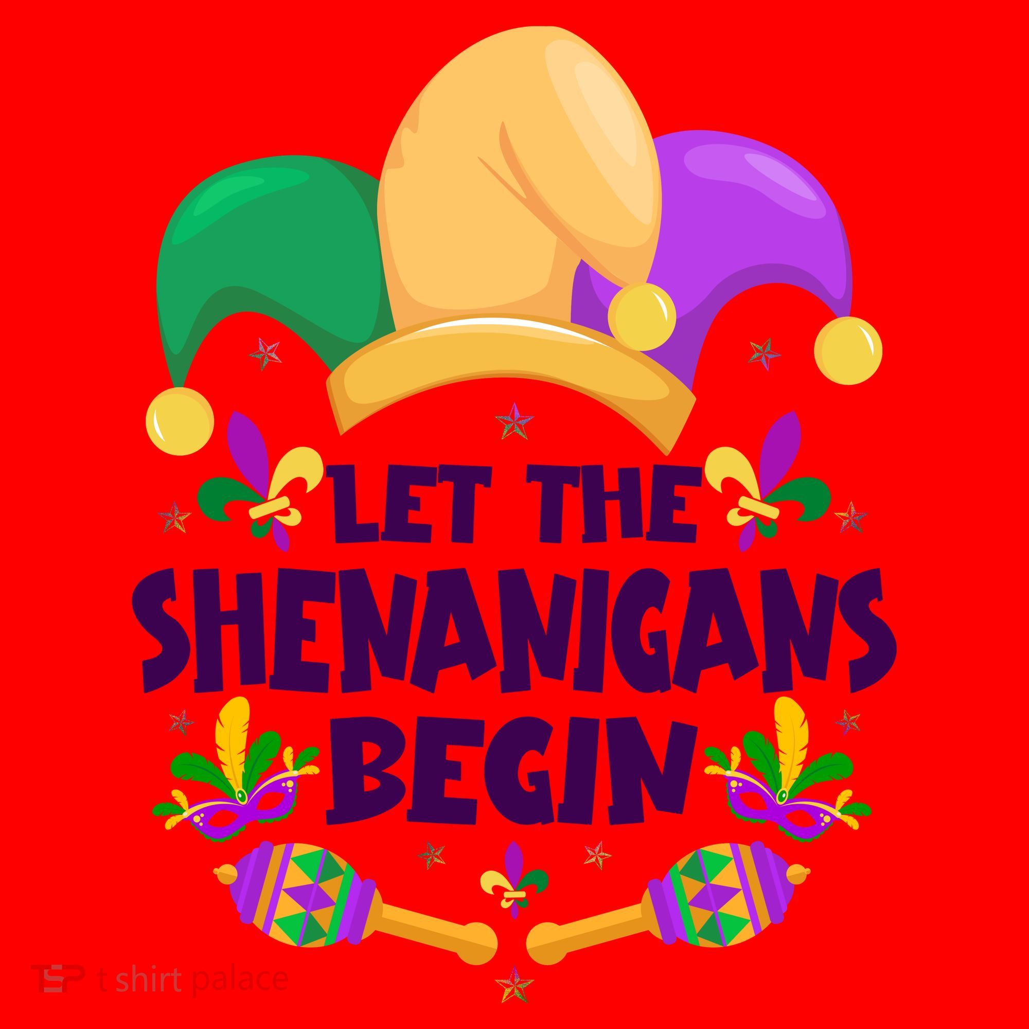 Funny Mardi Gras Let The Shenanigans Begin Santa Hat