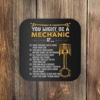 Funny Mechanic Gifts You Might Be A Mechanic If Coaster thumb 0