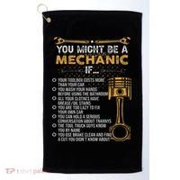 Funny Mechanic Gifts You Might Be A Mechanic If Golf Towel thumb 0