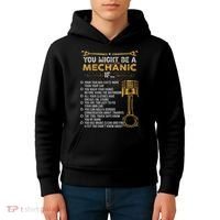 Funny Mechanic Gifts You Might Be A Mechanic If Kids Hoodie thumb 4