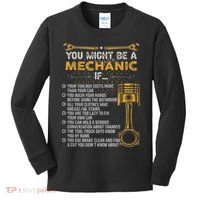 Funny Mechanic Gifts You Might Be A Mechanic If Kids Long Sleeve Shirt thumb 0