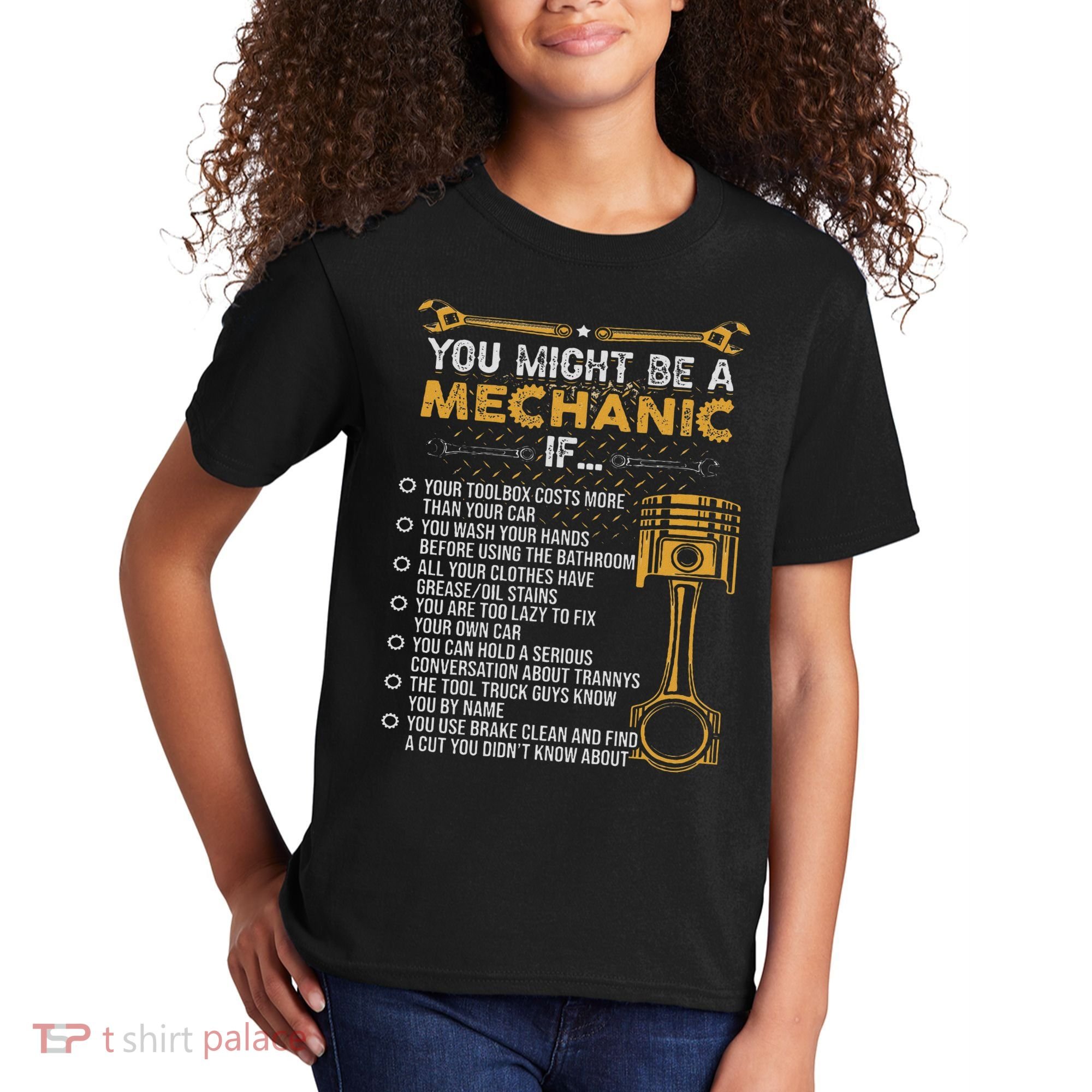 Funny Mechanic Gifts You Might Be A Mechanic If Kids T-Shirt