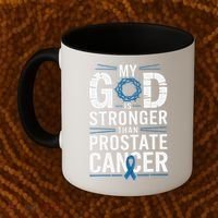 Faith My God Is Stronger Than Prostate Cancer Awareness Coffee Mug thumb 2