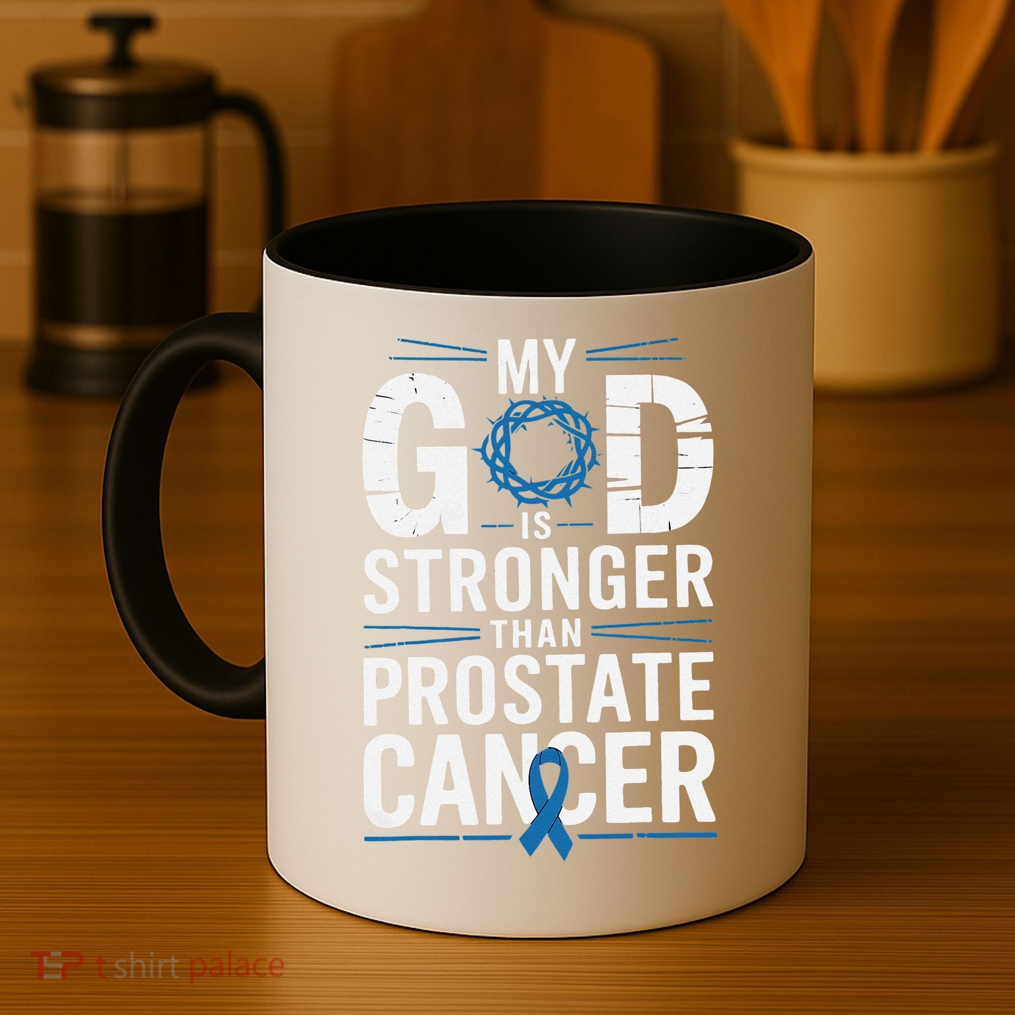 Faith My God Is Stronger Than Prostate Cancer Awareness Coffee Mug