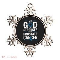 Faith My God Is Stronger Than Prostate Cancer Awareness Ornament thumb 0