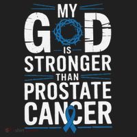 Faith My God Is Stronger Than Prostate Cancer Awareness Hat thumb 2