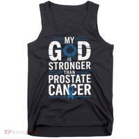 Faith My God Is Stronger Than Prostate Cancer Awareness Tank Top thumb 0