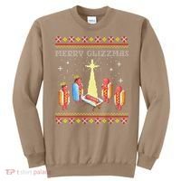 Funny Merry Glizzmas Tacky Merry Christmas Hot Dogs Sweatshirt thumb 0