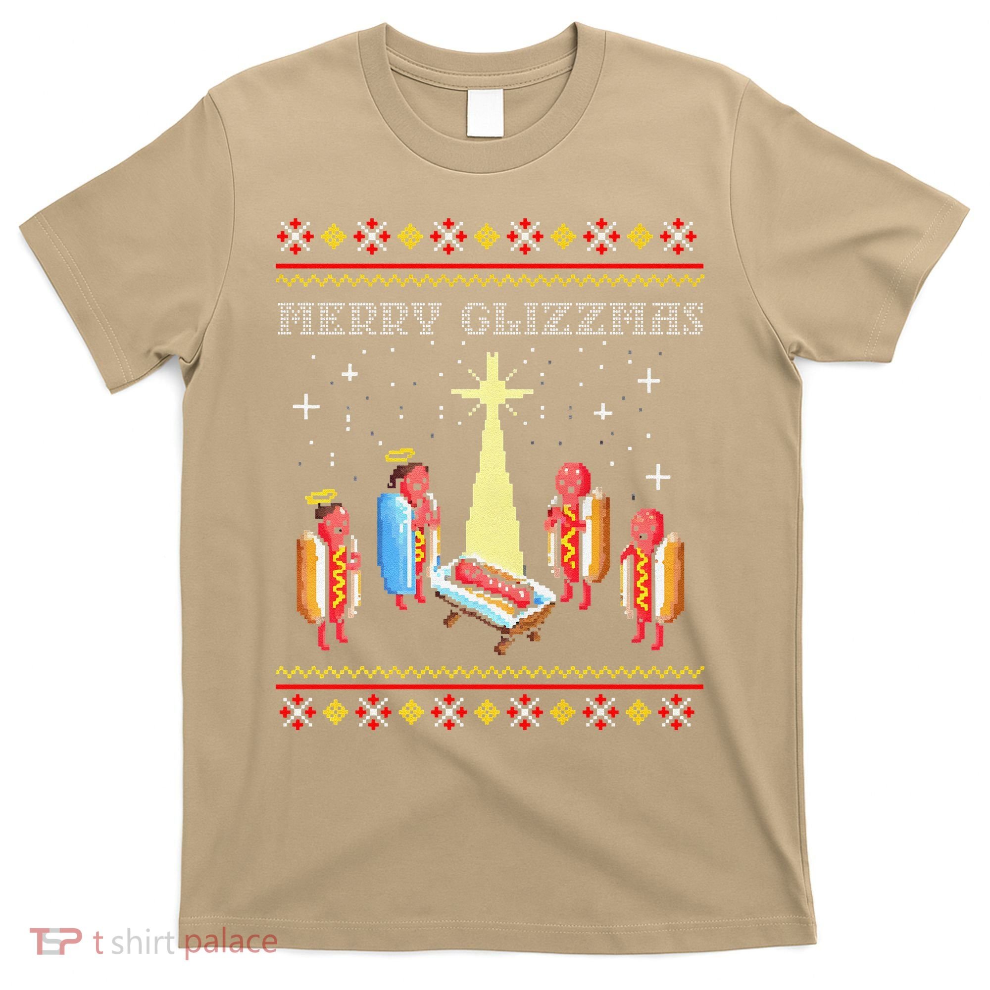 Funny Merry Glizzmas Tacky Merry Christmas Hot Dogs T-Shirt