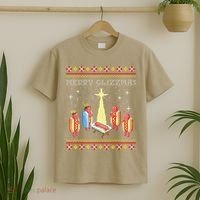 Funny Merry Glizzmas Tacky Merry Christmas Hot Dogs T-Shirt thumb 2