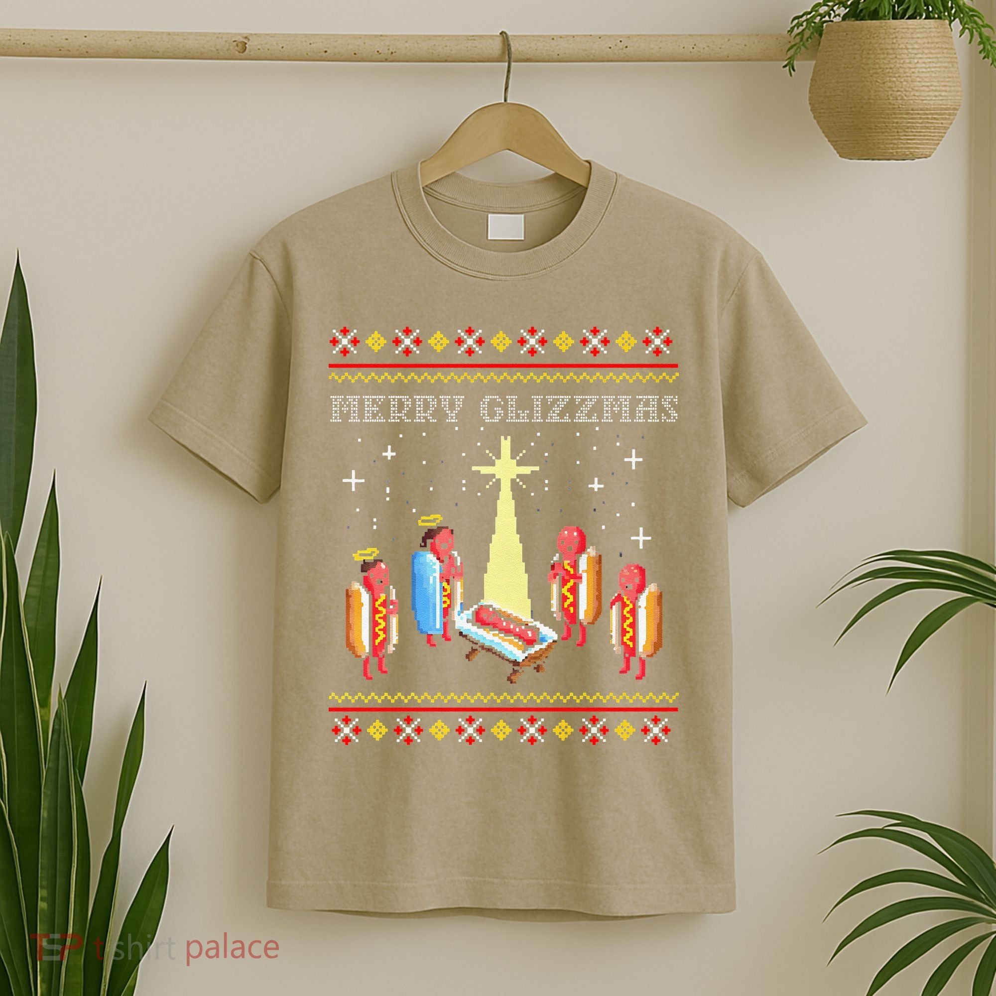 Funny Merry Glizzmas Tacky Merry Christmas Hot Dogs T-Shirt