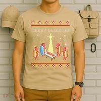 Funny Merry Glizzmas Tacky Merry Christmas Hot Dogs T-Shirt thumb 6