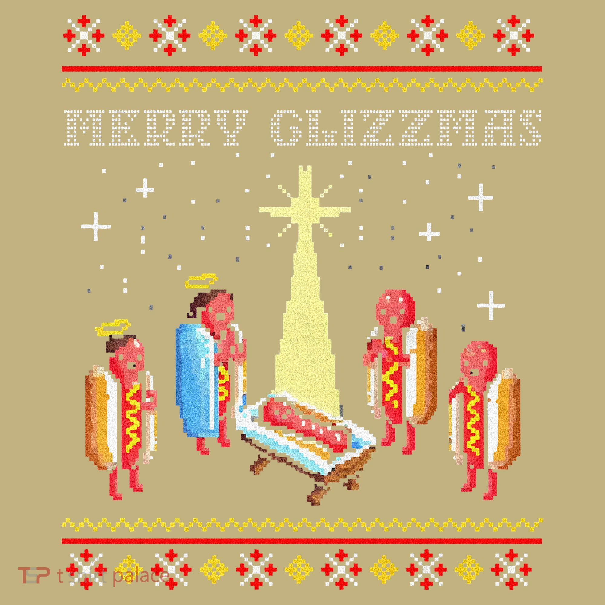 Funny Merry Glizzmas Tacky Merry Christmas Hot Dogs Mousepad