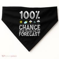 Funny Meteorology Gift Weather Enthusiasts Cool Weatherman USA-Made Doggie Bandana thumb 0