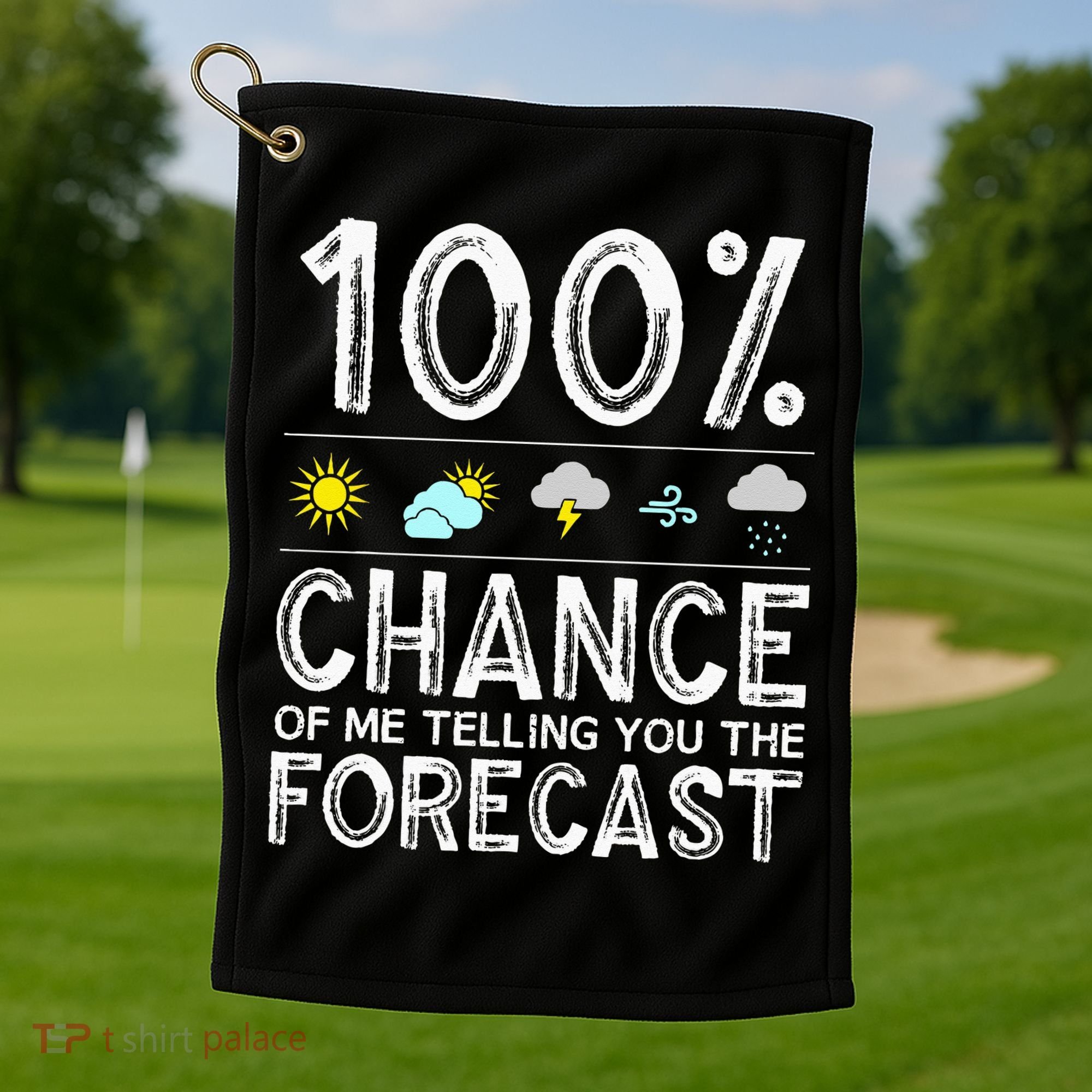 Funny Meteorology Gift Weather Enthusiasts Cool Weatherman Golf Towel