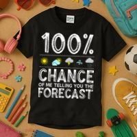 Funny Meteorology Gift Weather Enthusiasts Cool Weatherman Kids T-Shirt thumb 3
