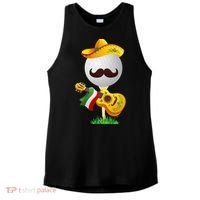 Funny Mexican Golf Ball Sombrero Guitar Cinco De Mayo Ladies PosiCharge Tri-Blend Wicking Tank thumb 0