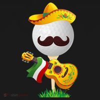 Funny Mexican Golf Ball Sombrero Guitar Cinco De Mayo Backpack thumb 2