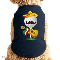 Funny Mexican Golf Ball Sombrero Guitar Cinco De Mayo Doggie Tank thumb 0