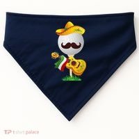 Funny Mexican Golf Ball Sombrero Guitar Cinco De Mayo USA-Made Doggie Bandana thumb 0