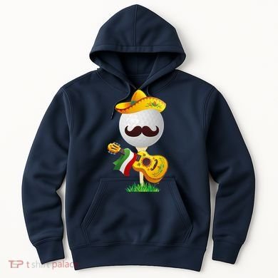 Funny Mexican Golf Ball Sombrero Guitar Cinco De Mayo Hoodie