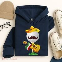 Funny Mexican Golf Ball Sombrero Guitar Cinco De Mayo Hoodie thumb 4