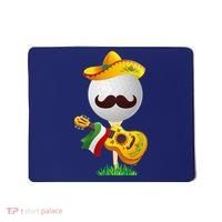 Funny Mexican Golf Ball Sombrero Guitar Cinco De Mayo Mousepad thumb 0