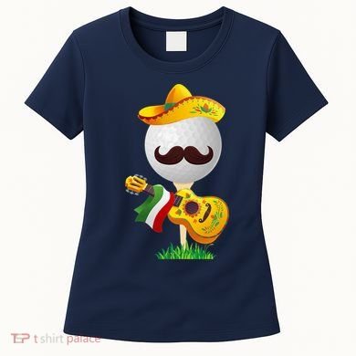 Funny Mexican Golf Ball Sombrero Guitar Cinco De Mayo Women's T-Shirt