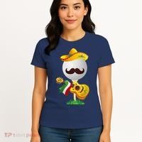 Funny Mexican Golf Ball Sombrero Guitar Cinco De Mayo Women's T-Shirt thumb 4