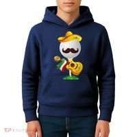 Funny Mexican Golf Ball Sombrero Guitar Cinco De Mayo Kids Hoodie thumb 4