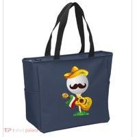 Funny Mexican Golf Ball Sombrero Guitar Cinco De Mayo Tote Bag thumb 2