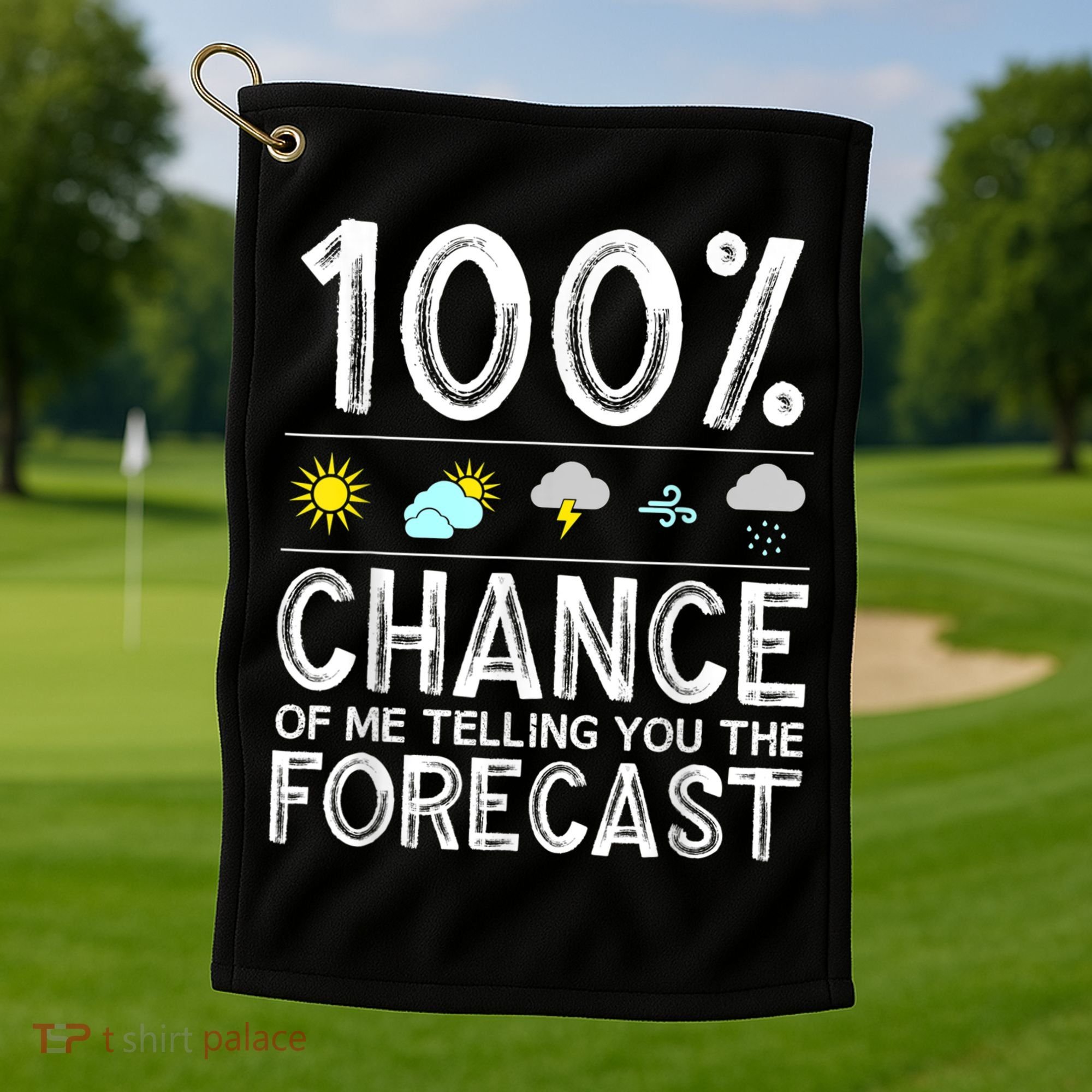 Funny Meteorology Gift For Weather Enthusiasts Cool Weatherman Gift Golf Towel