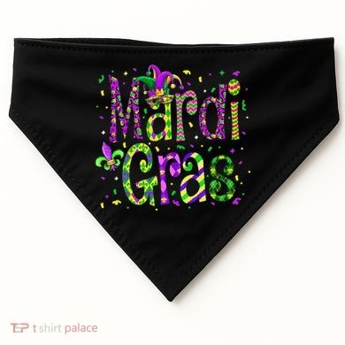 Funny Mardi Gras Parade Jester Hat USA-Made Doggie Bandana