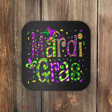 Funny Mardi Gras Parade Jester Hat Coaster