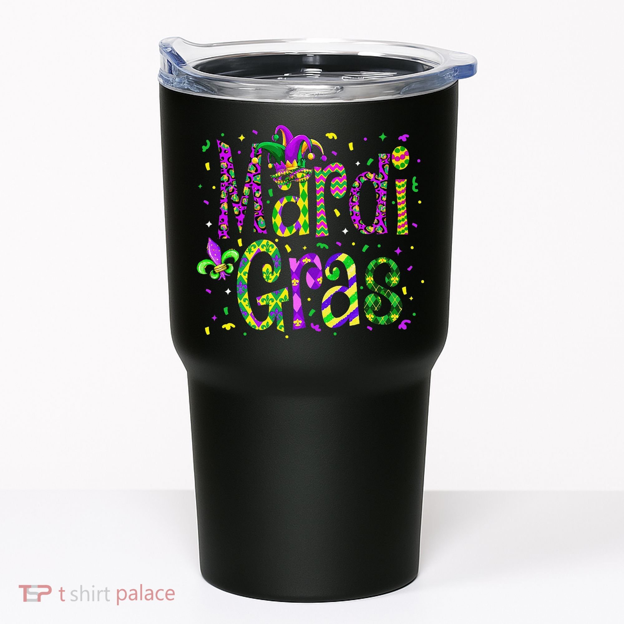 Funny Mardi Gras Parade Jester Hat Tumbler
