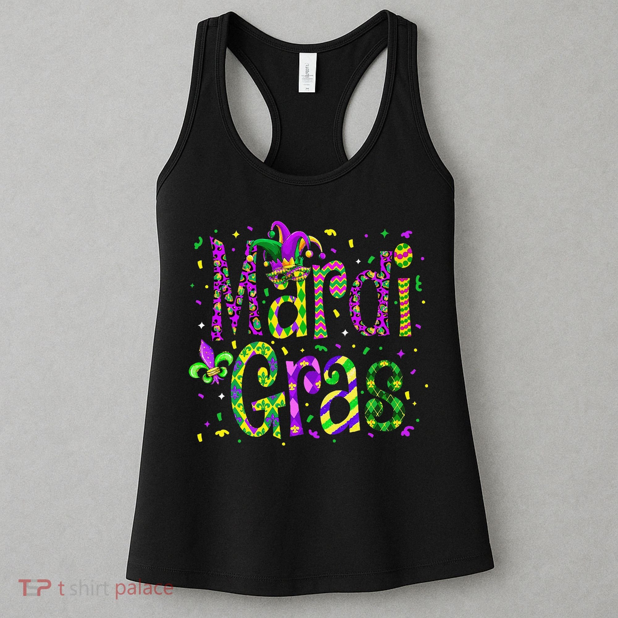 Funny Mardi Gras Parade Jester Hat Women's Tank Top