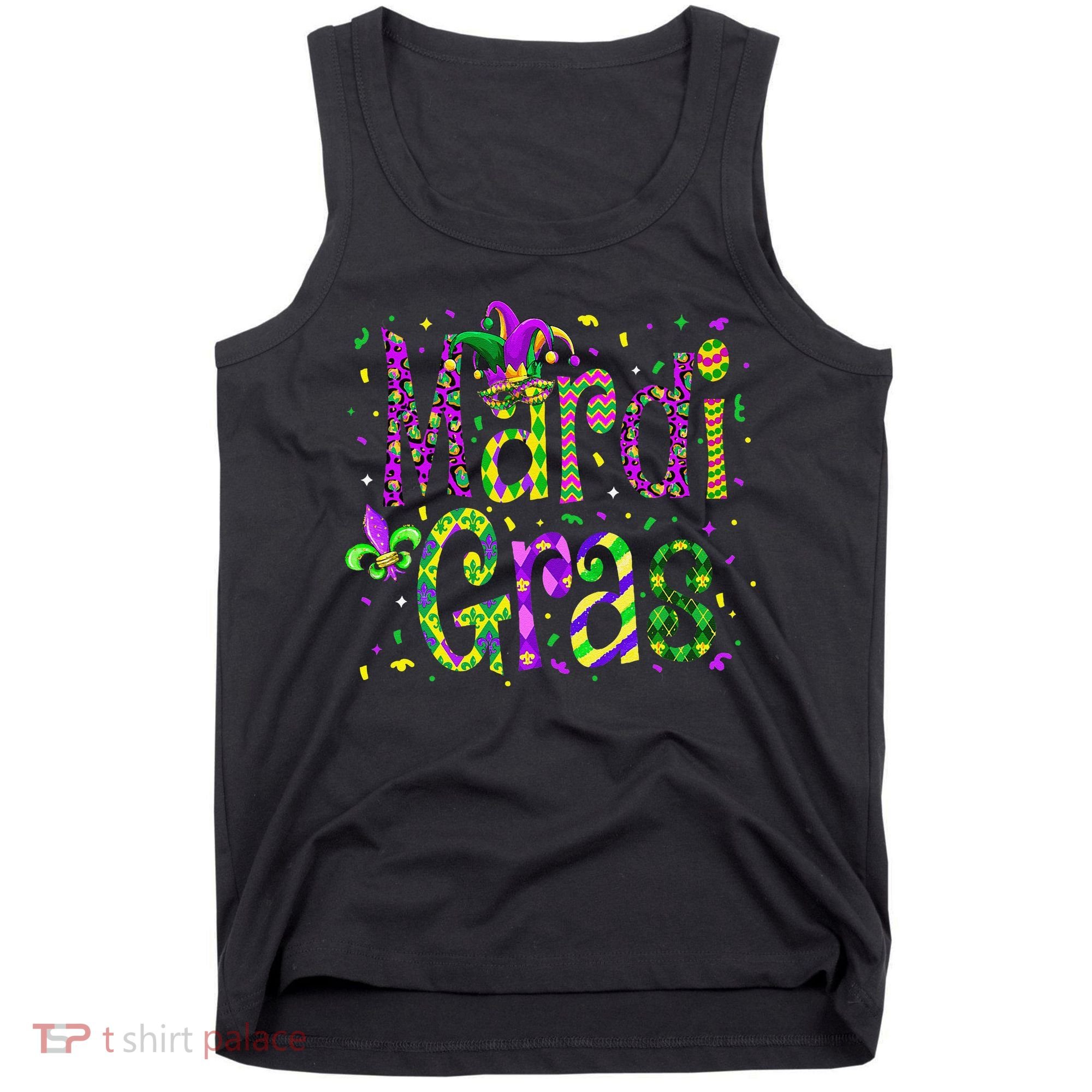 Funny Mardi Gras Parade Jester Hat Tank Top