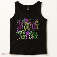 Funny Mardi Gras Parade Jester Hat Tank Top thumb 2
