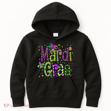 Funny Mardi Gras Parade Jester Hat Kids Hoodie