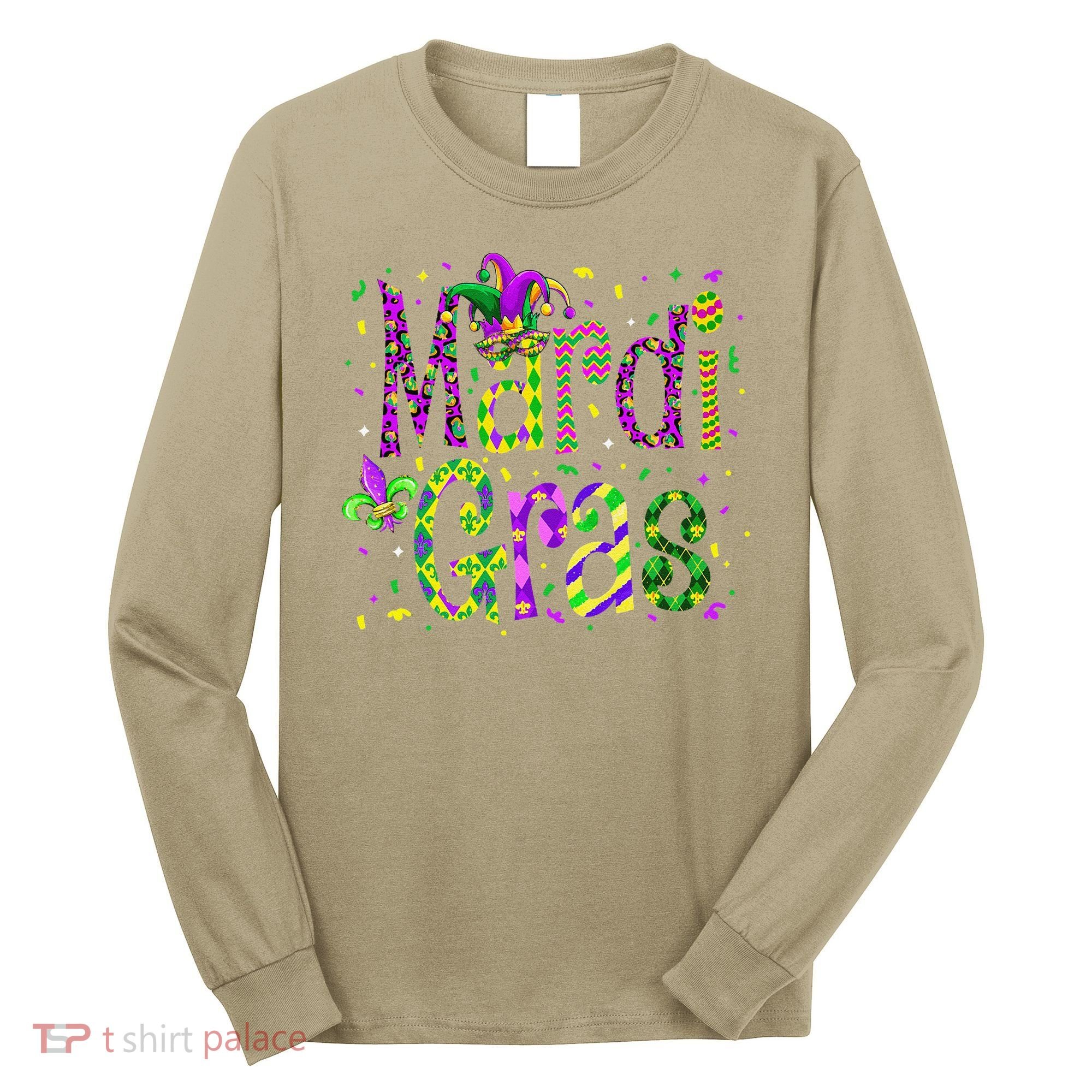 Funny Mardi Gras Parade Jester Hat Long Sleeve Shirt