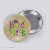 Funny Mardi Gras Parade Jester Hat Button thumb 0