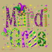 Funny Mardi Gras Parade Jester Hat Mousepad thumb 1