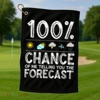 Funny Meteorology Gift Weather Enthusiasts Cool Weatherman (1) Golf Towel thumb 1